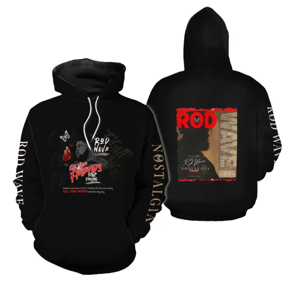 Rod Wave Nostalgia Hoodie Black