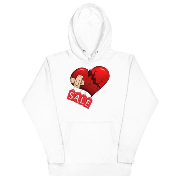 Heart For Sale rod wave white Hoodie